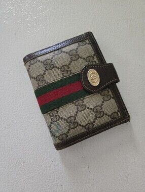 Vintage Gucci Web Compact Wallet